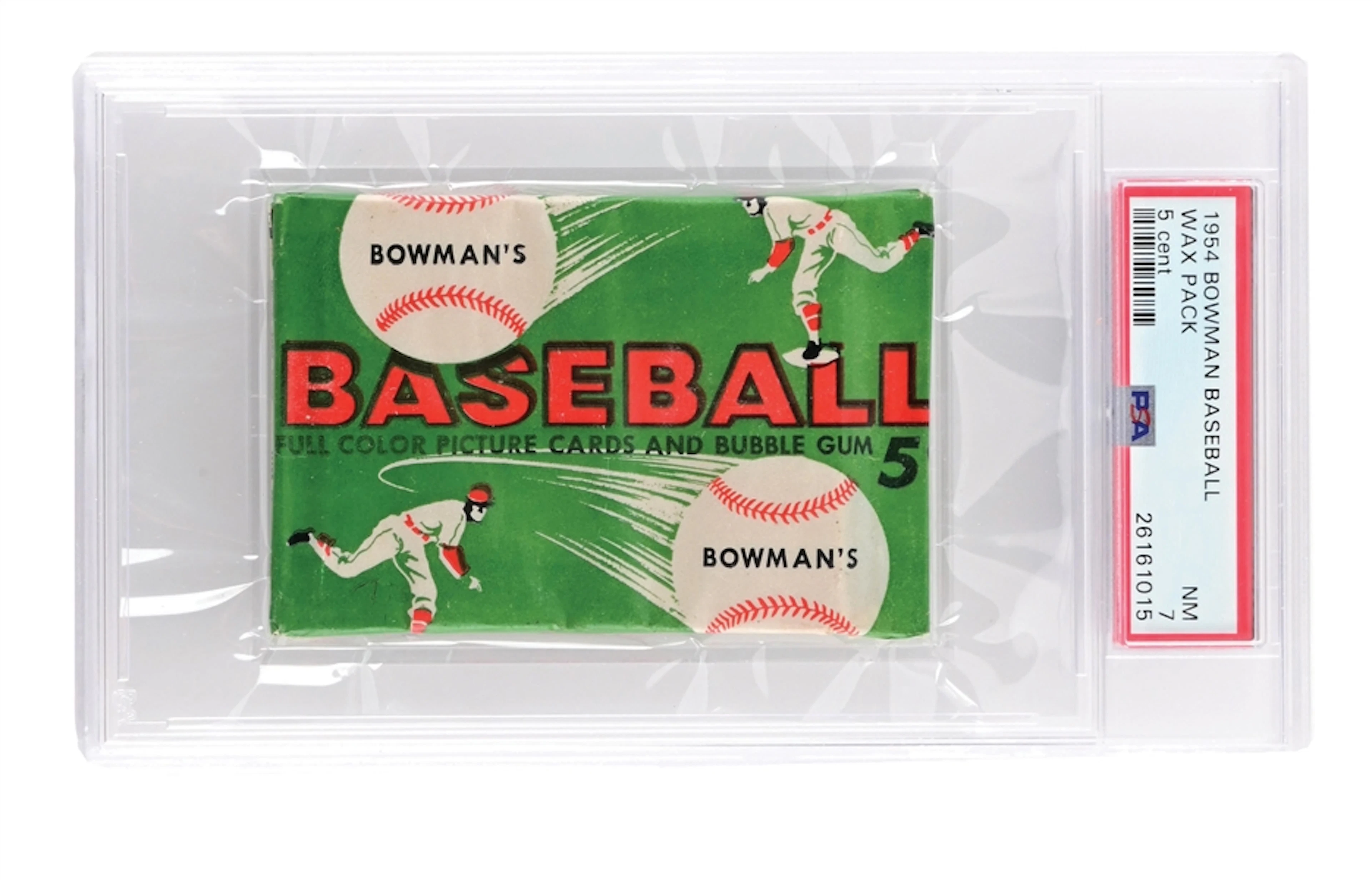 1954 BOWMAN BASEBALL WAX PACK PSA 7