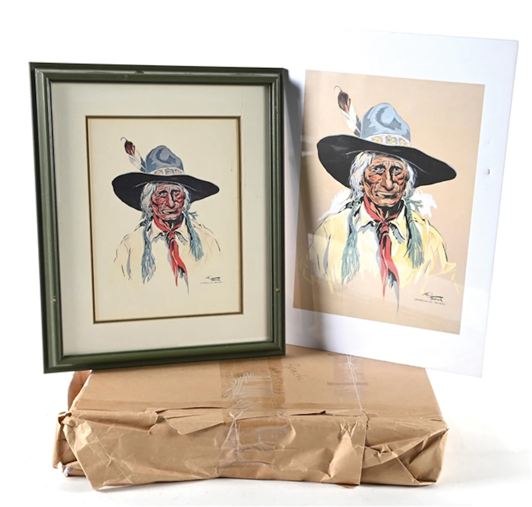 LOT OF APPROXIMATELY 300 "(APACHE) DULCHE" PRINTS BY FRED HARMAN