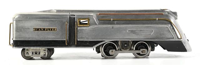 PRE-WAR AMERICAN FLYER O-GA. 1935 AEOLUS ALUMINUM ONE-PIECE STEAM
