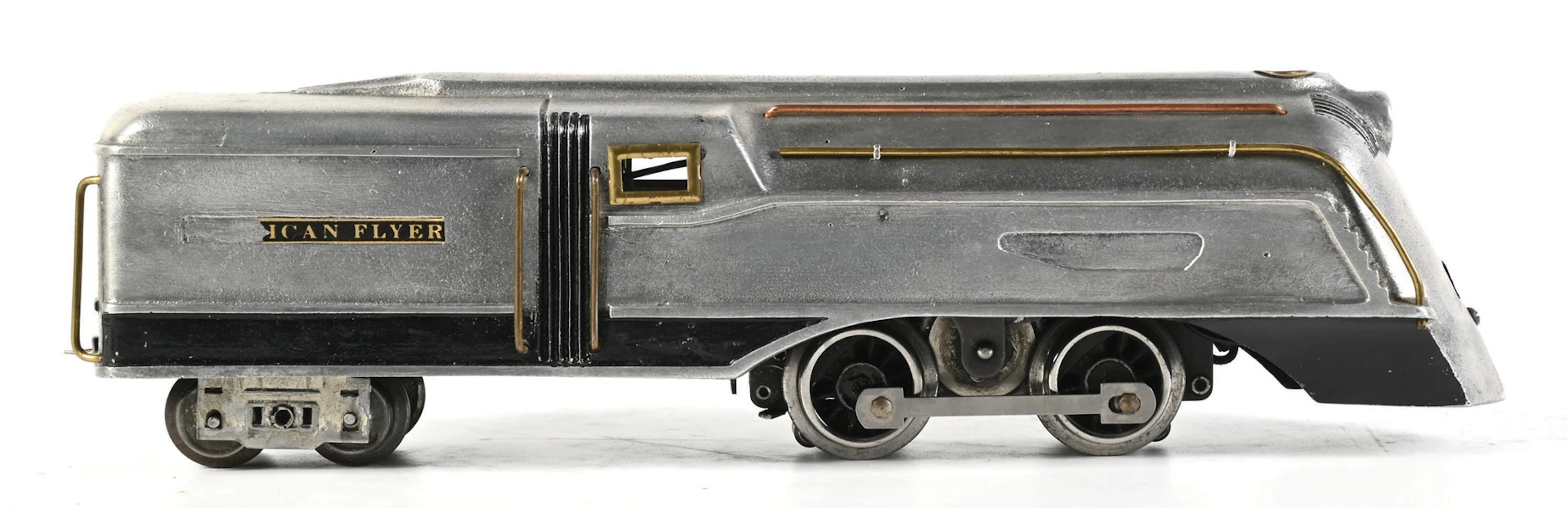 PRE-WAR AMERICAN FLYER O-GA. 1935 AEOLUS ALUMINUM ONE-PIECE STEAM