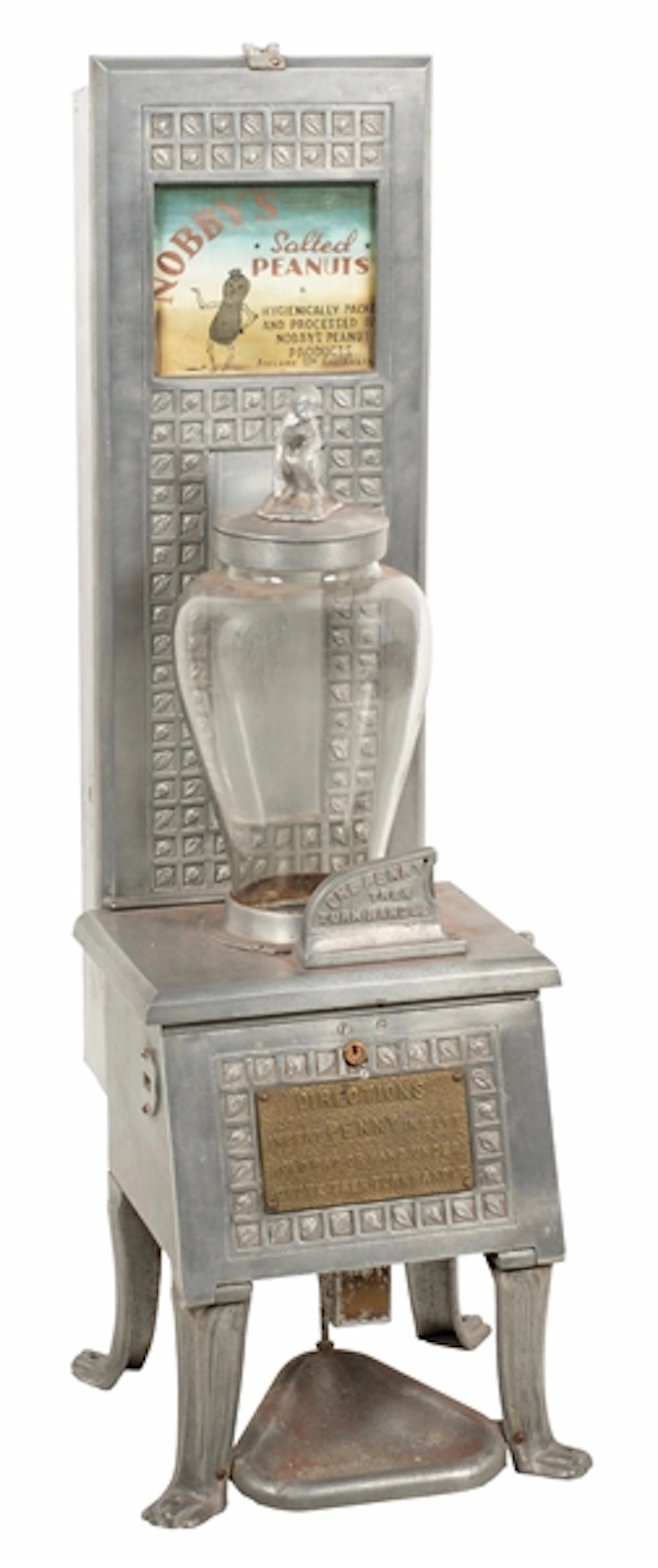 AMAZING ORIGINAL "NOBBY'S" SALTED PEANUT VENDING MACHINE