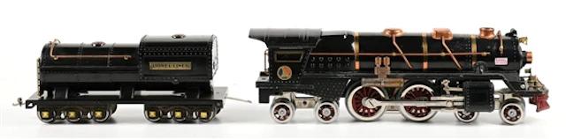 LIONEL 400E BLACK STEAM LOCOMOTIVE & TENDER