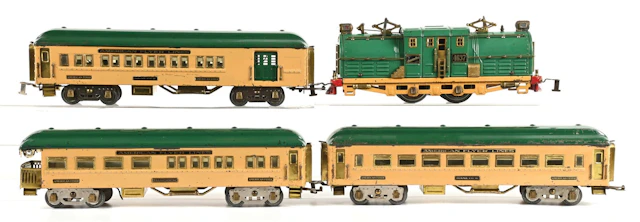 LOT OF 4: AMERICAN FLYER LINES NO. 4637 LOCO POCAHONTAS SET