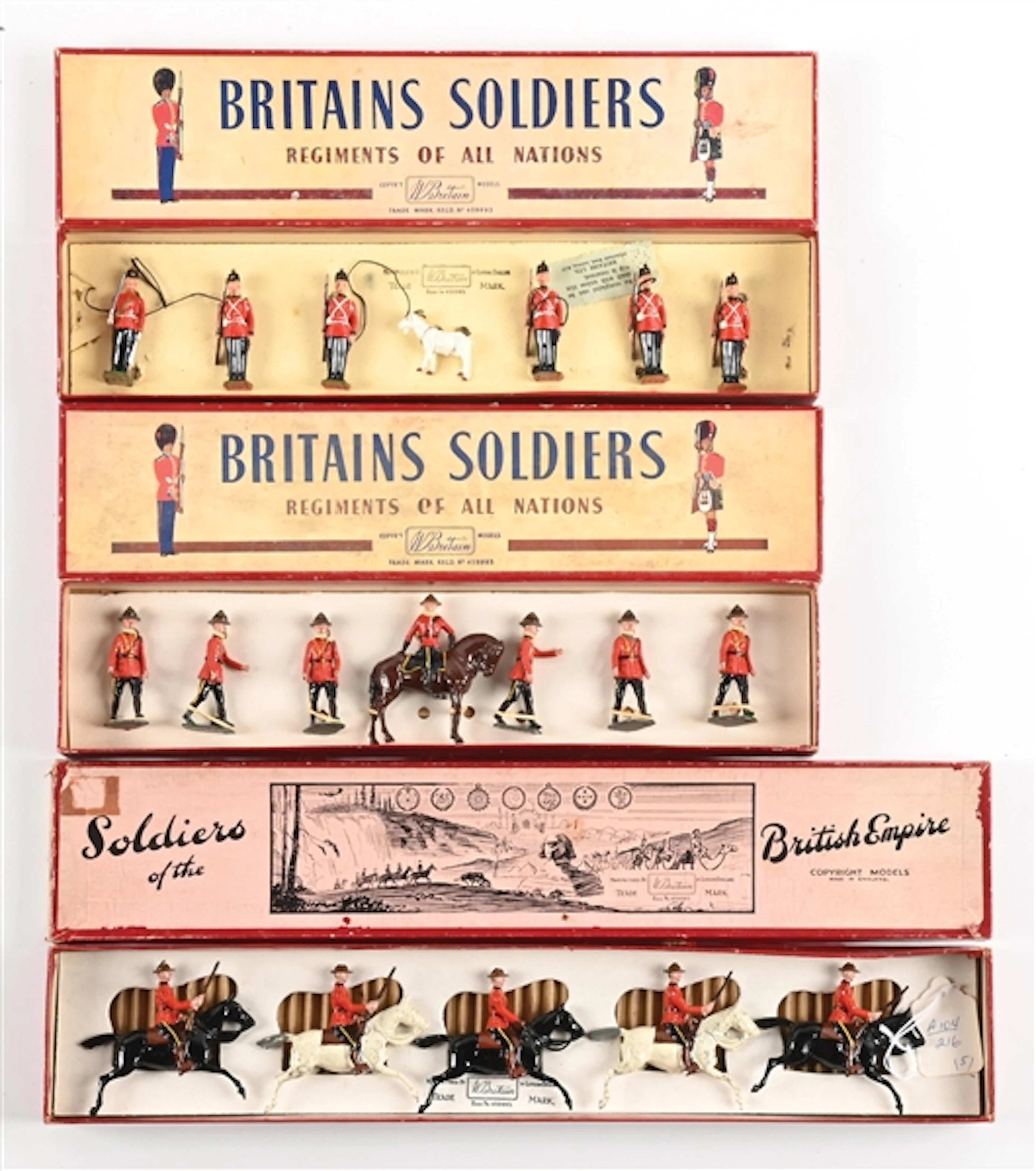 LOT OF 3: W. BRITAINS SETS IN BOXES