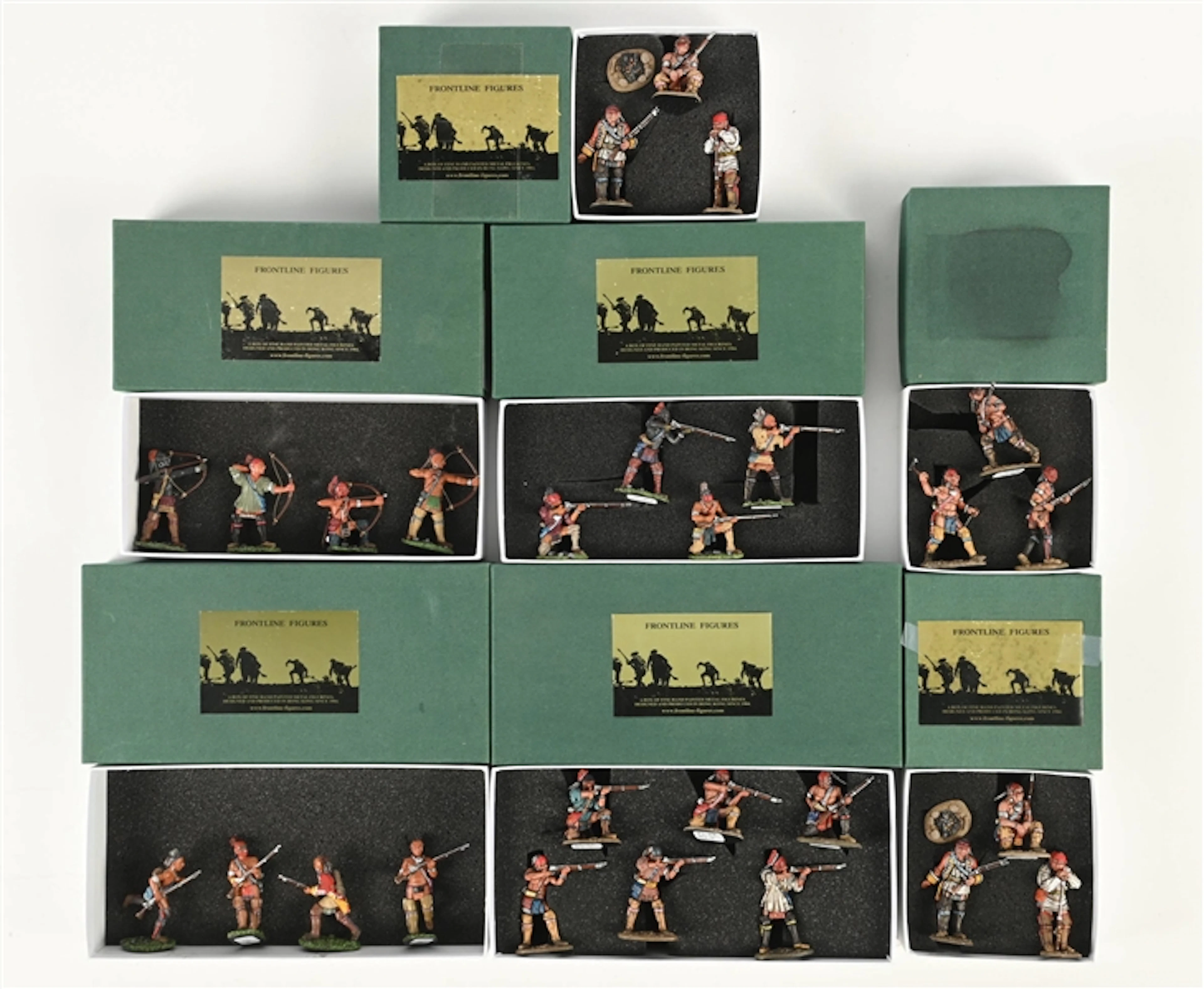 LOT OF 7: FRONTLINE FIGURES JOHN JENKINS COLLECTION WAR OF 1812 SETS IN BOXES