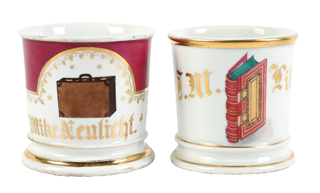 LOT OF 2: SHAVING MUGS
