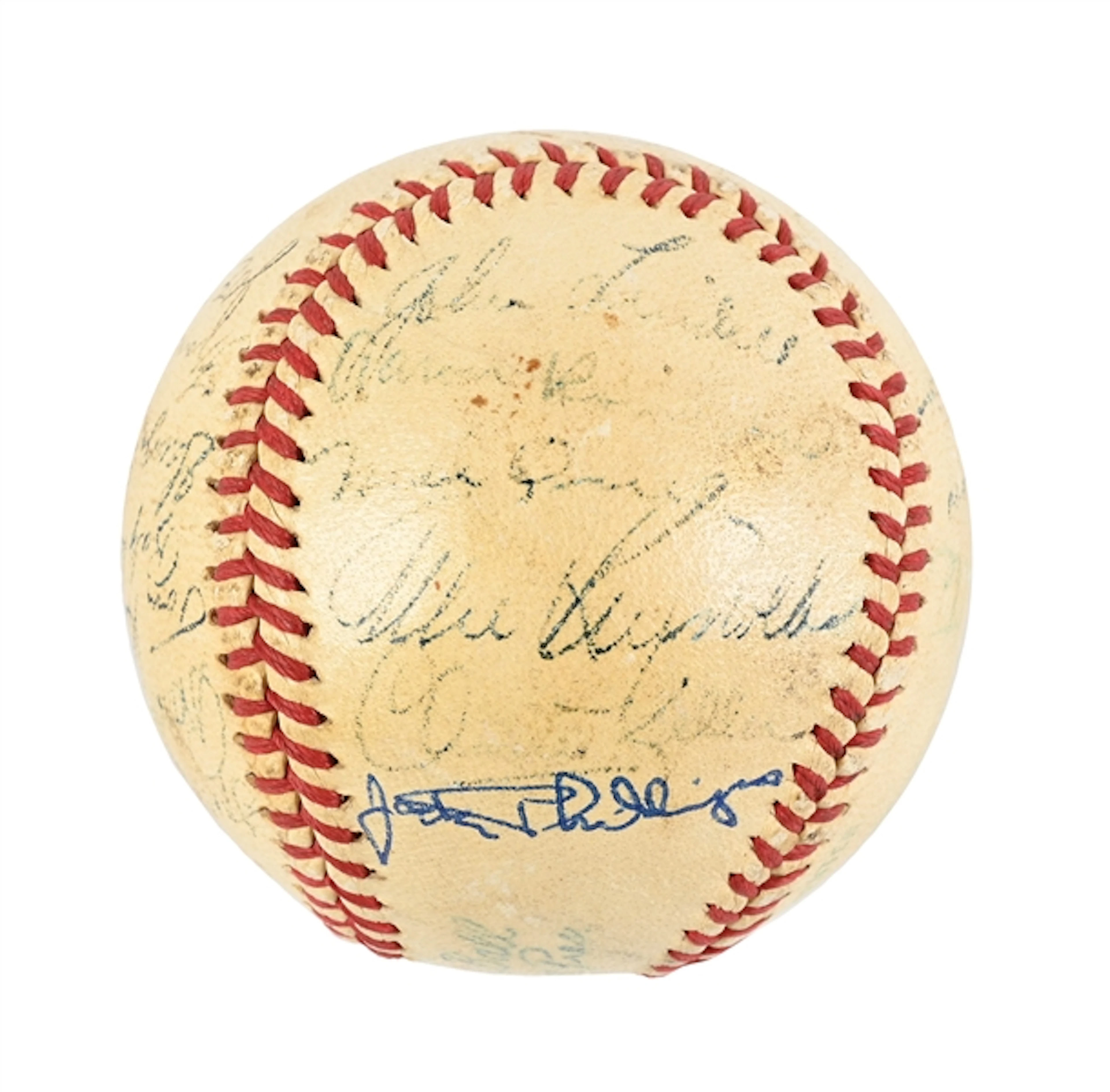 1947 WORLD SERIES CHAMPION NEW YORK YANKEES TEAM SIGNED BASEBALL.