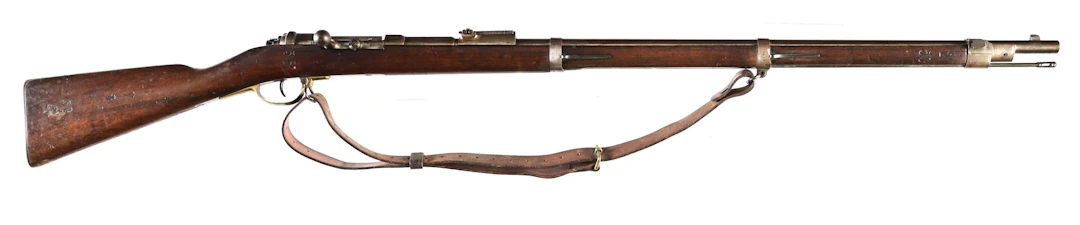 (A) UNIT MARKED AMBERG MODEL 1871 MAUSER BOLT ACTION RIFLE.