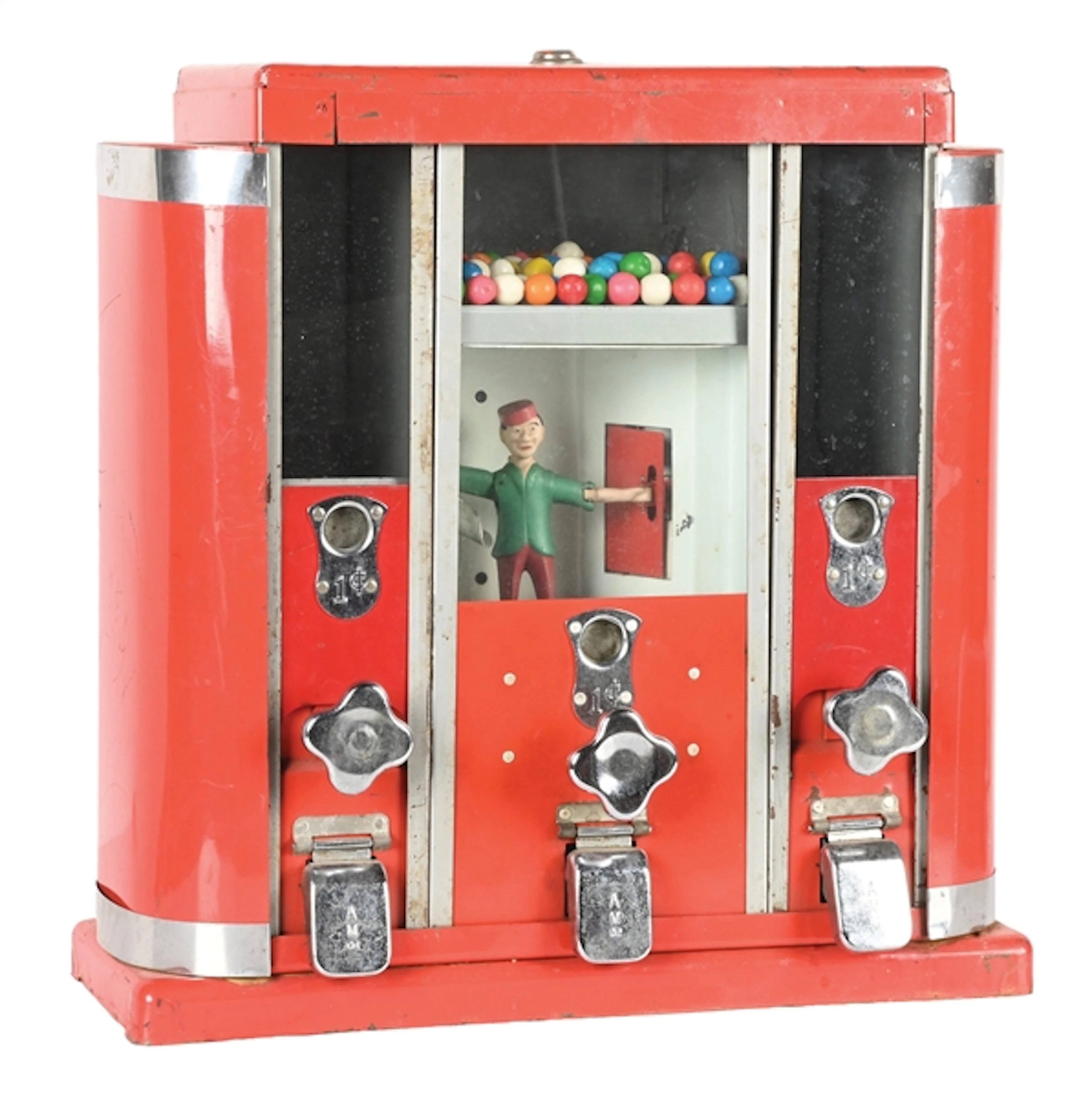 1¢ A.M. CO. "SCOOPY" TRIPLE VENDING MACHINE