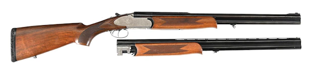 (M) EDUARD KETTNER OVER UNDER COMBINATION GUN AND SHOTGUN 2 BARREL SET.