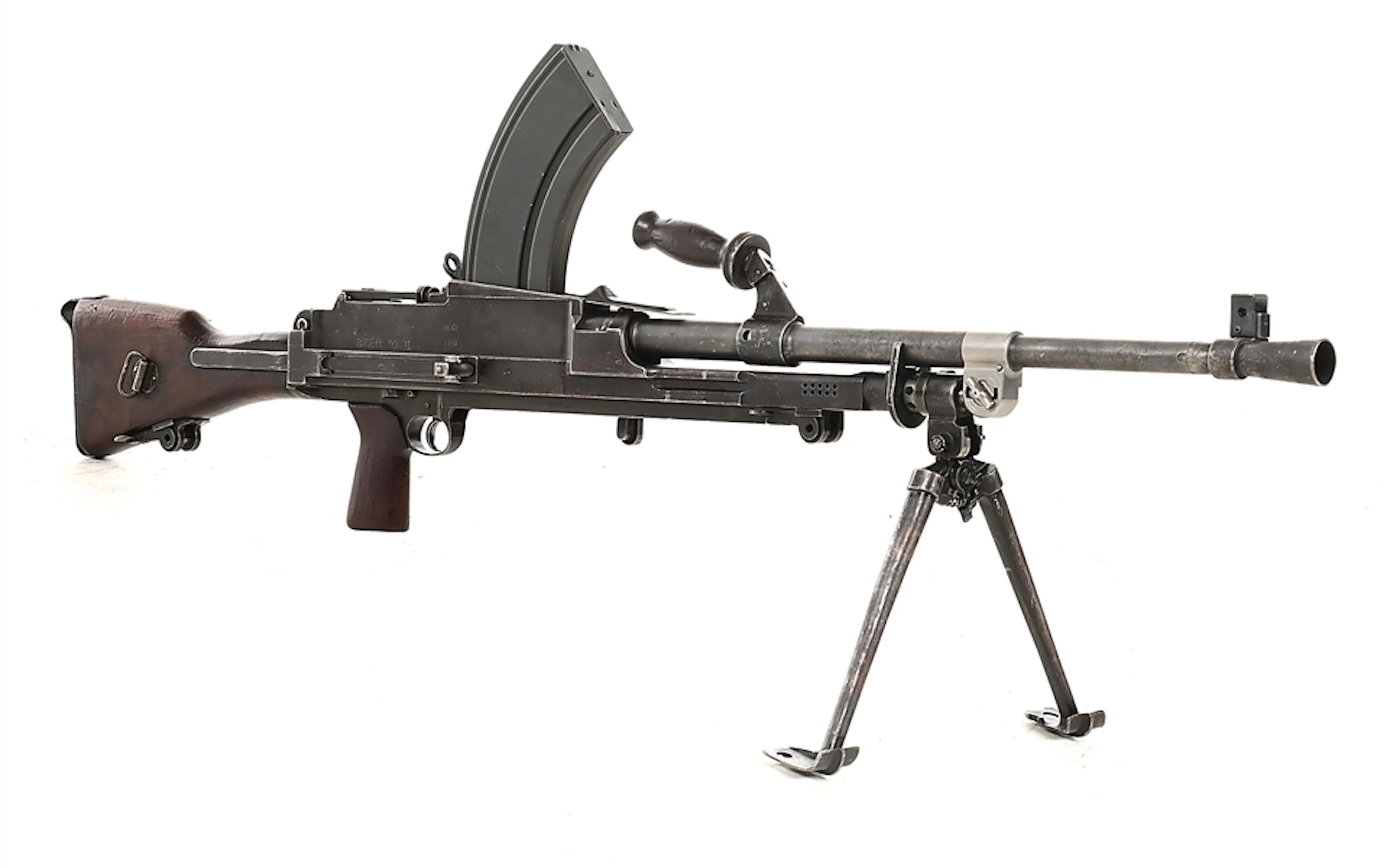 (N) FINE ORIGINAL CONDITION WWII BREN MARK II MACHINE GUN WITH ACCESSORIES