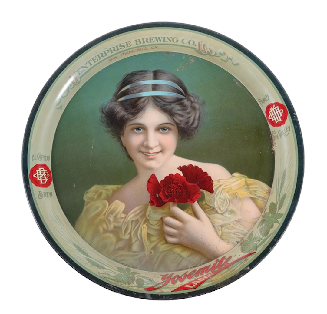 ENTERPRISE BREWING CO. SAN FRANCISCO CALIFORNIA ADVERTISING TRAY