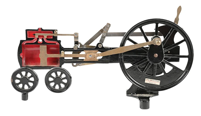 CHICAGO APPARATUS COMPANY CAST IRON STEAM LOCOMOTIVE CUTAWAY DEMONSTRATION