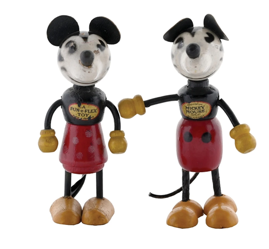 LOT OF 2: WALT DISNEY MICKEY MOUSE FLEXIBLE JOINTED FIGURES