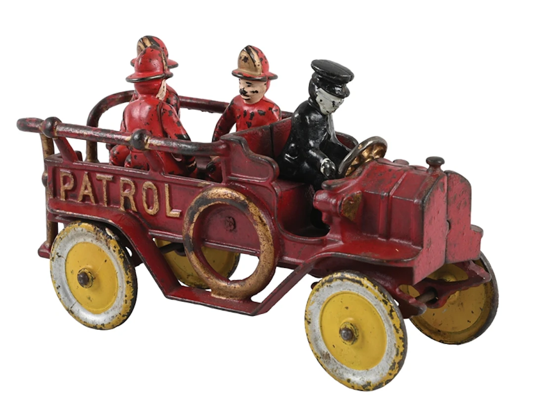 KENTON HARDWARE CO. CAST IRON FIRE PATROL TOY