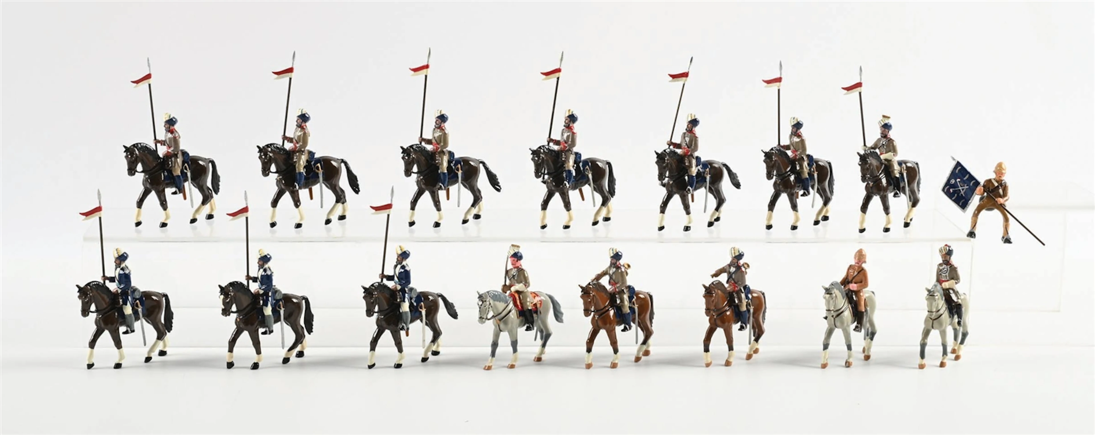 TROPHY MINIATURES INDIAN ARMY LANCERS W/ ENGLISH OFFICERS