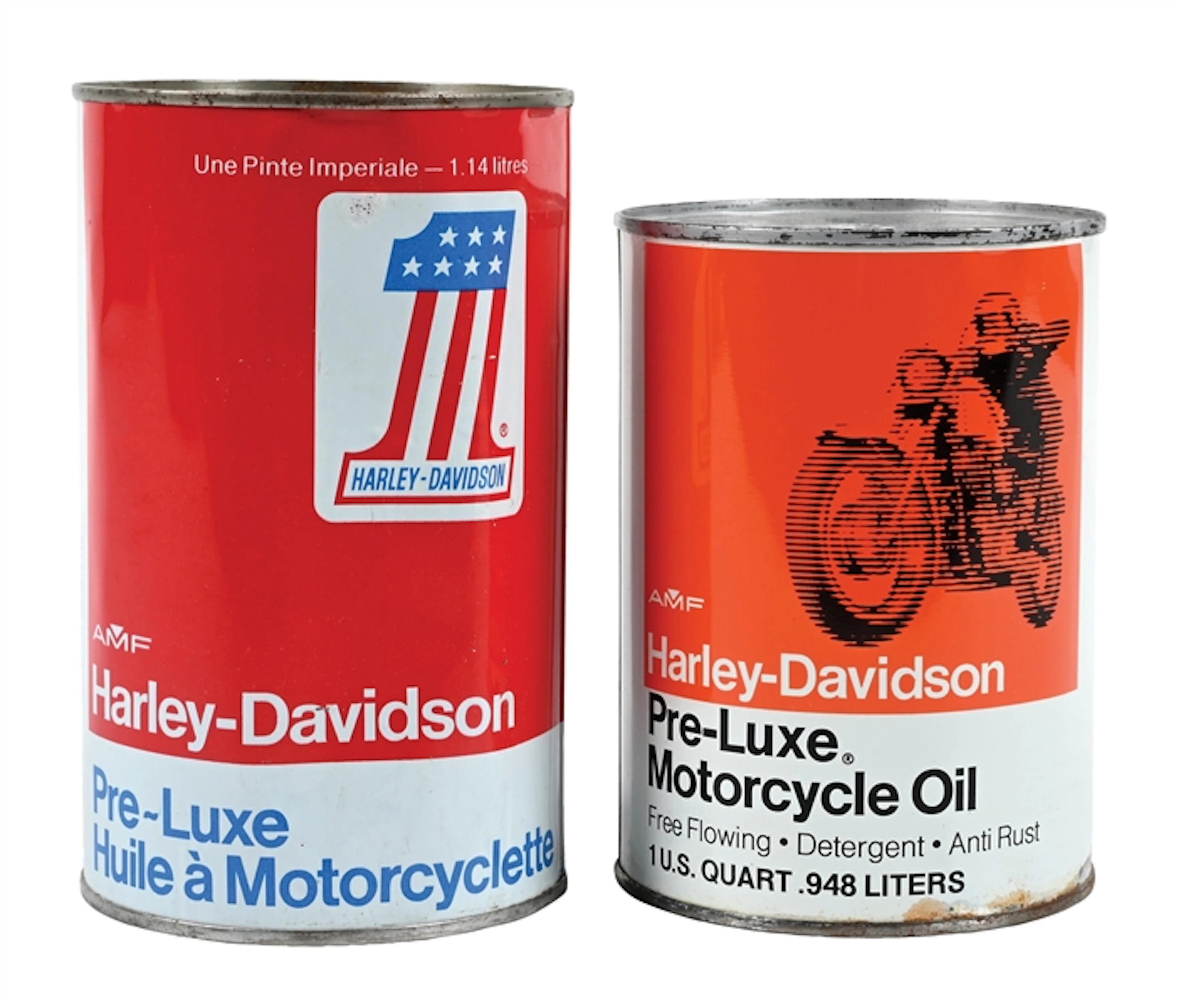 COLLECTION OF 2: HARLEY-DAVIDSON PRE-LUXE MOTORCYCLE OIL ONE QUART