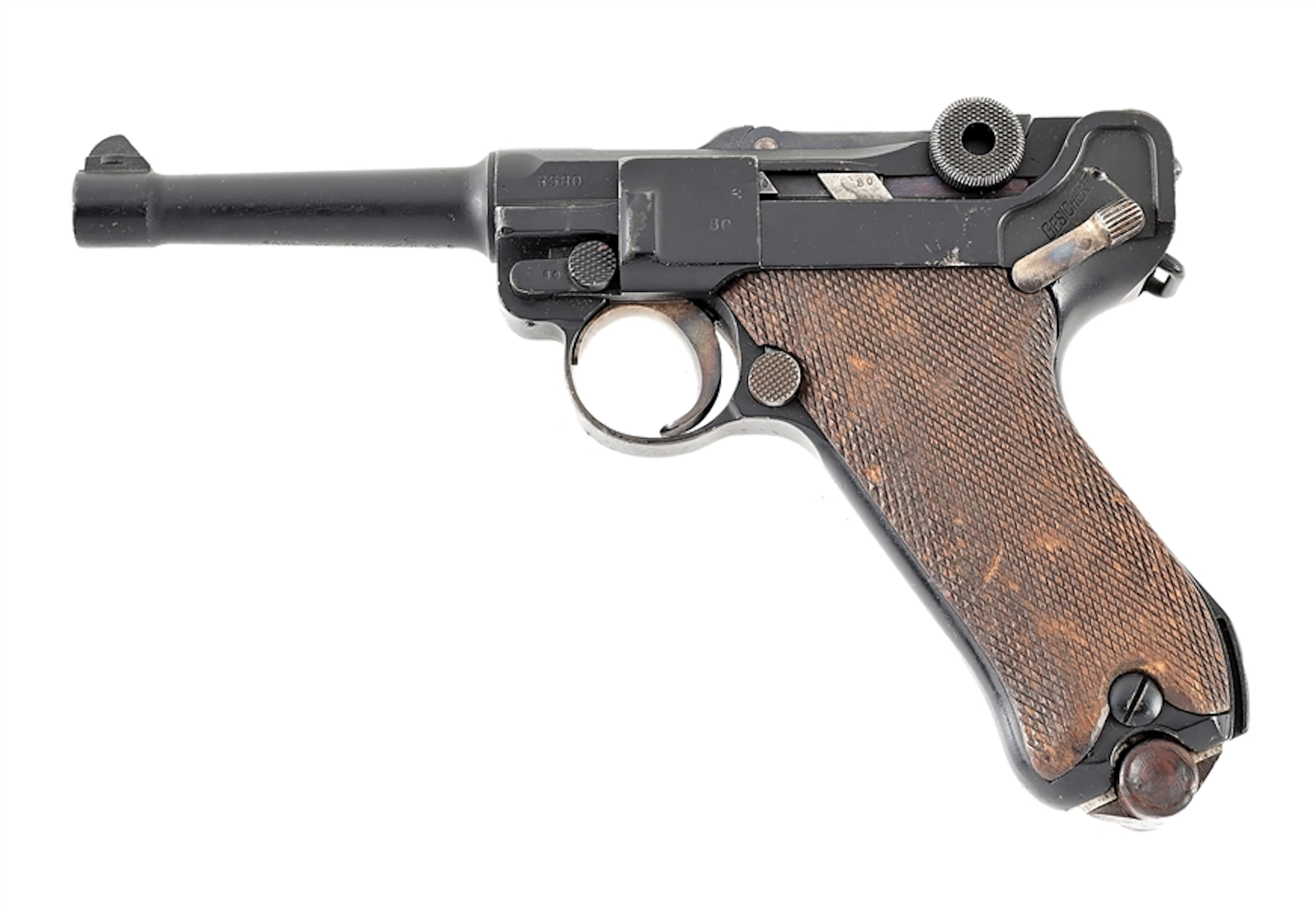(C) DWM P.08 LUGER BRITISH CAPTURE SEMI-AUTOMATIC PISTOL.