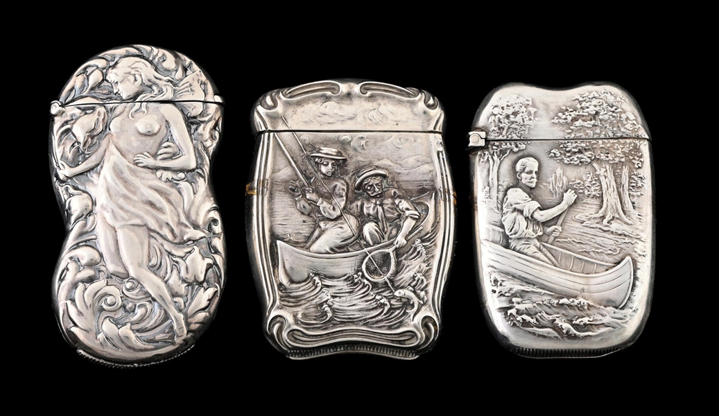COLLECTION OF 3: STERLING SILVER MATCH SAFES
