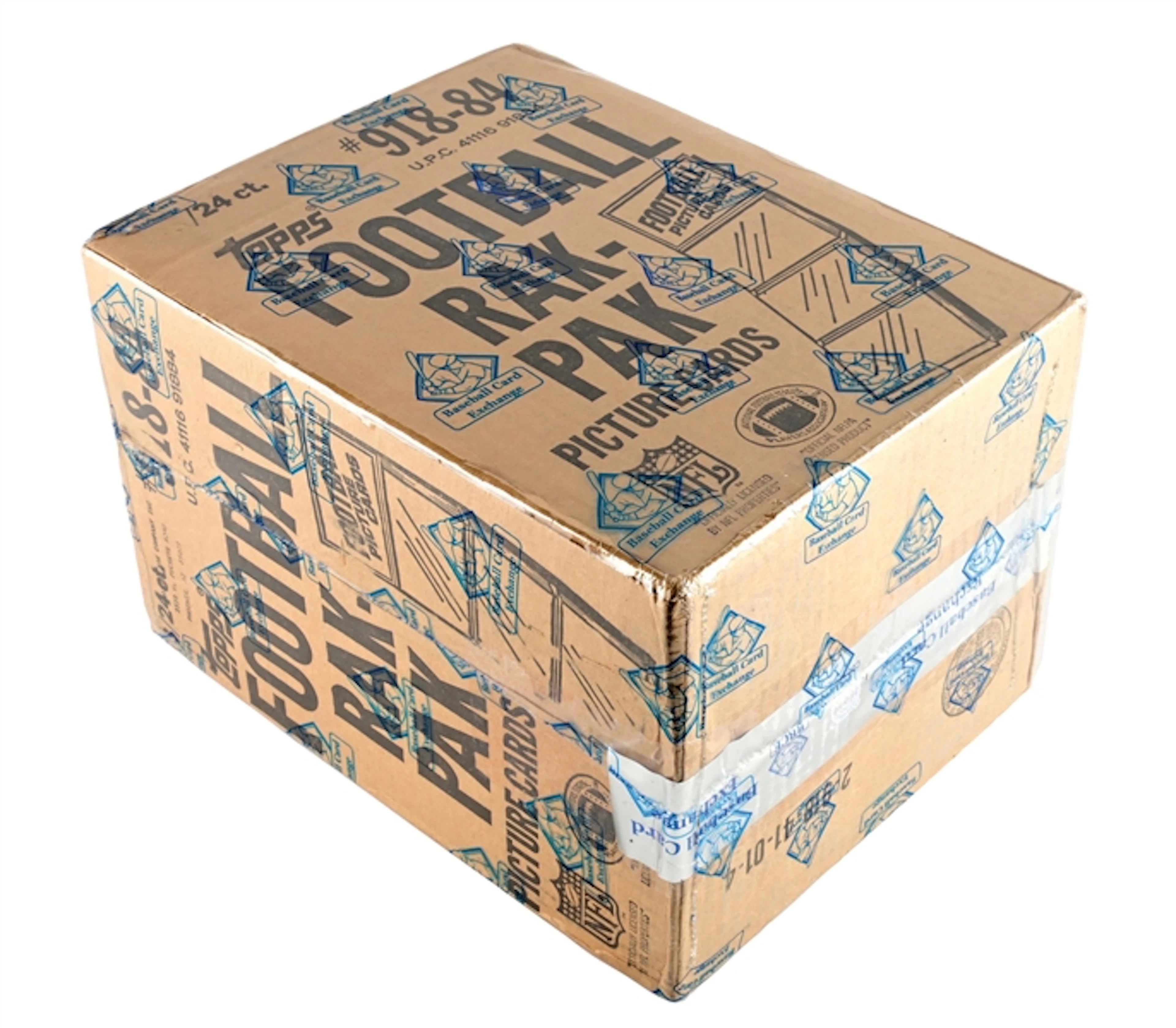 1984 TOPPS FOOTBALL FACTORY SEALED RACK CASE - 3 BOXES/72 PACKS (BBCE)