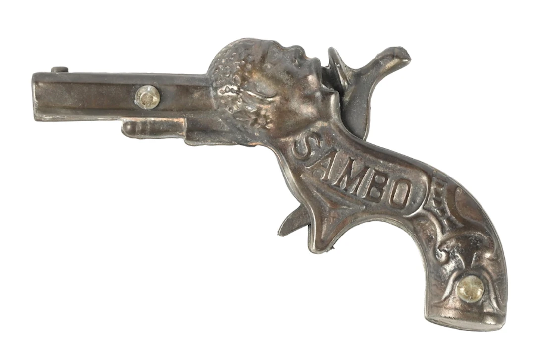 1887 IVES MANUFACTURING CO. CAST IRON FIGURAL "SAMBO" CAP GUN