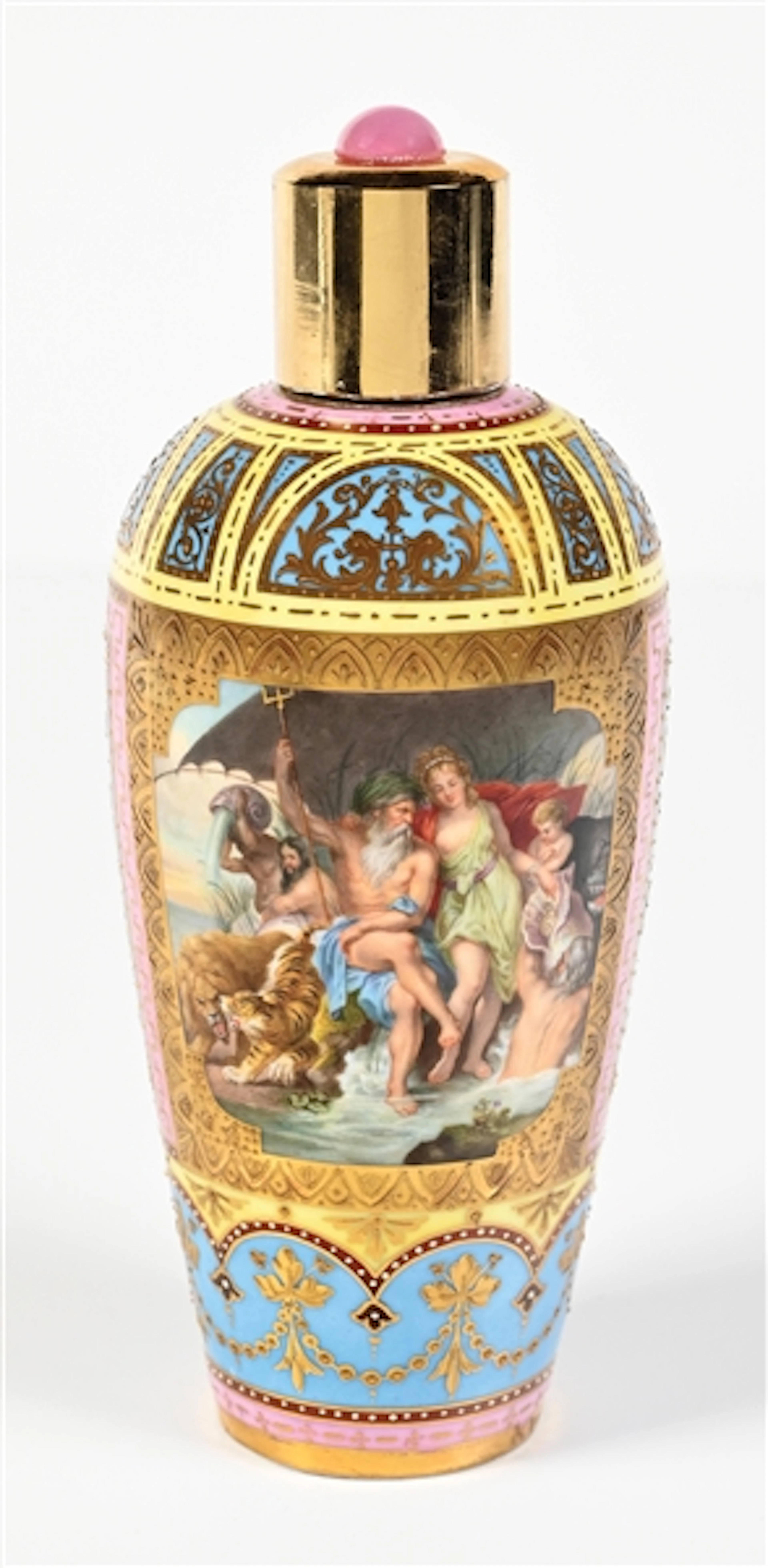 PORCELAIN ROYAL VIENNA PERFUME BOTTLE