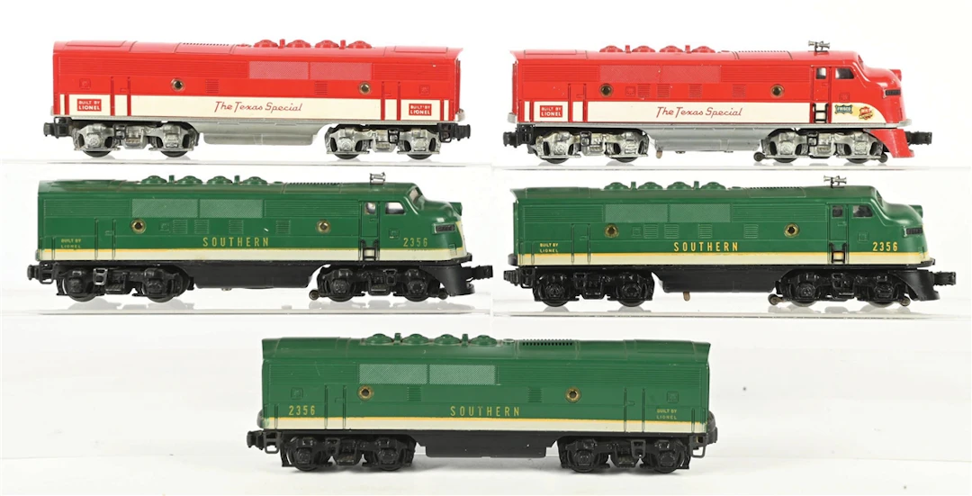 LIONEL POSTWAR O. GAUGE NO. 2356 SOUTHERN AND NO. 2245 TEXAS SPECIAL