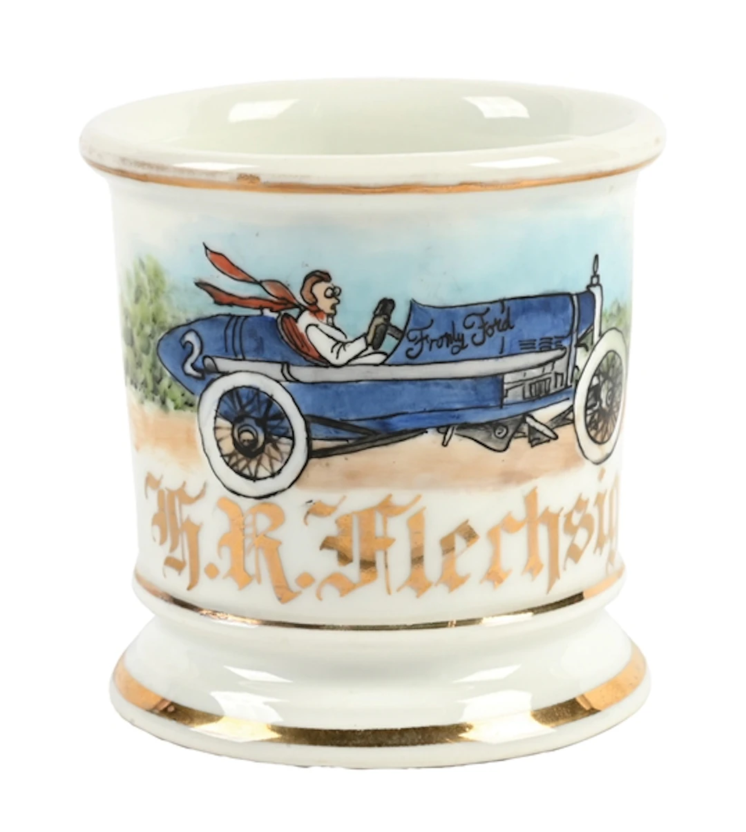 RACE CAR DRIVER'S SHAVING MUG