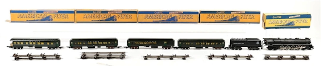 AMERICAN FLYER S-GA. SET NO. 4617 STEAM PASSENGER SET W/ ORIGINAL BOXES