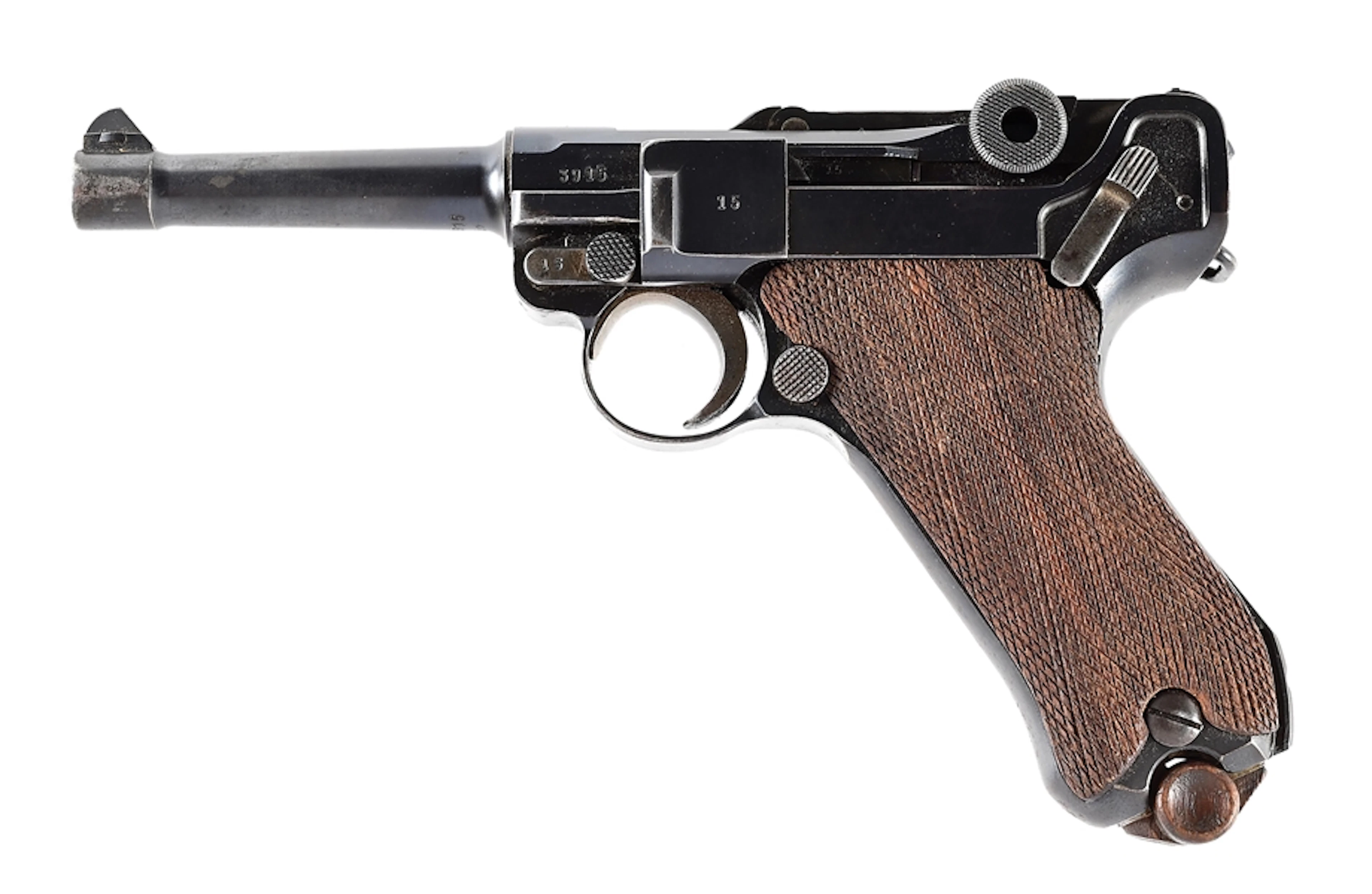 (C) MAUSER S/42 CODE P.08 LUGER 9MM SEMI-AUTOMATIC PISTOL (1937)