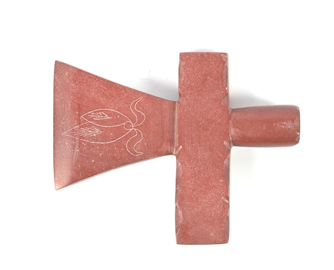 CATLINITE TOMAHAWK PIPE