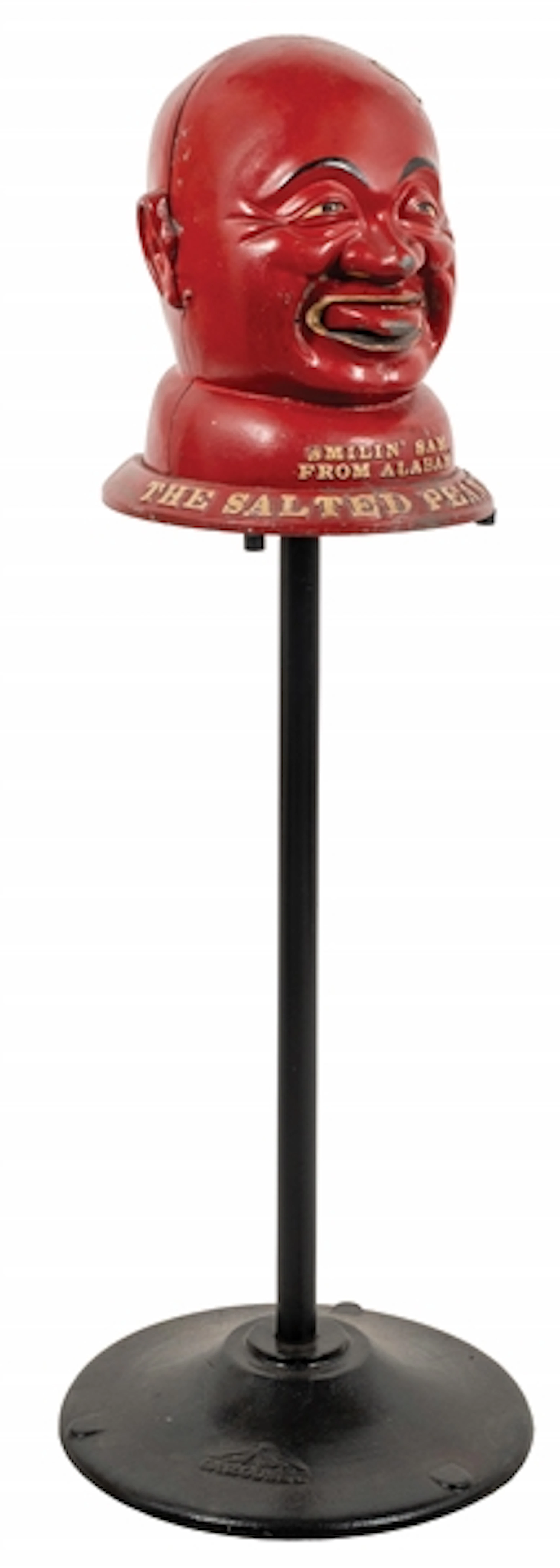 1¢ SMILIN' SAM FROM ALABAM' PEANUT VENDING MACHINE CAST IRON STAND