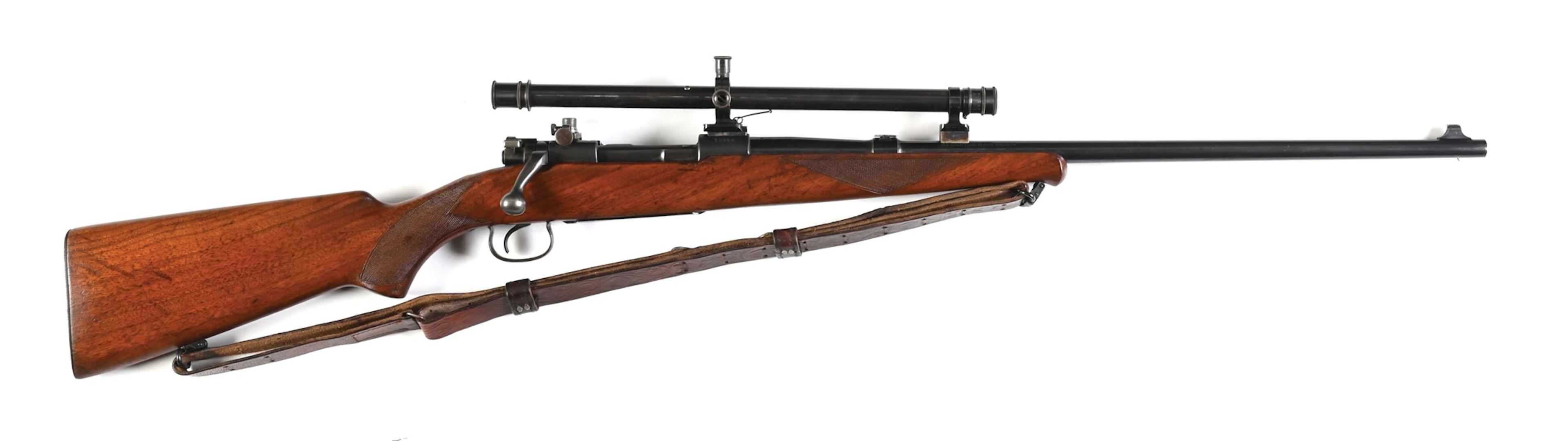 (C) EARLY WINCHESTER MODEL 54 BOLT ACTION RIFLE WITH WINCHESTER A-5 SCOPE