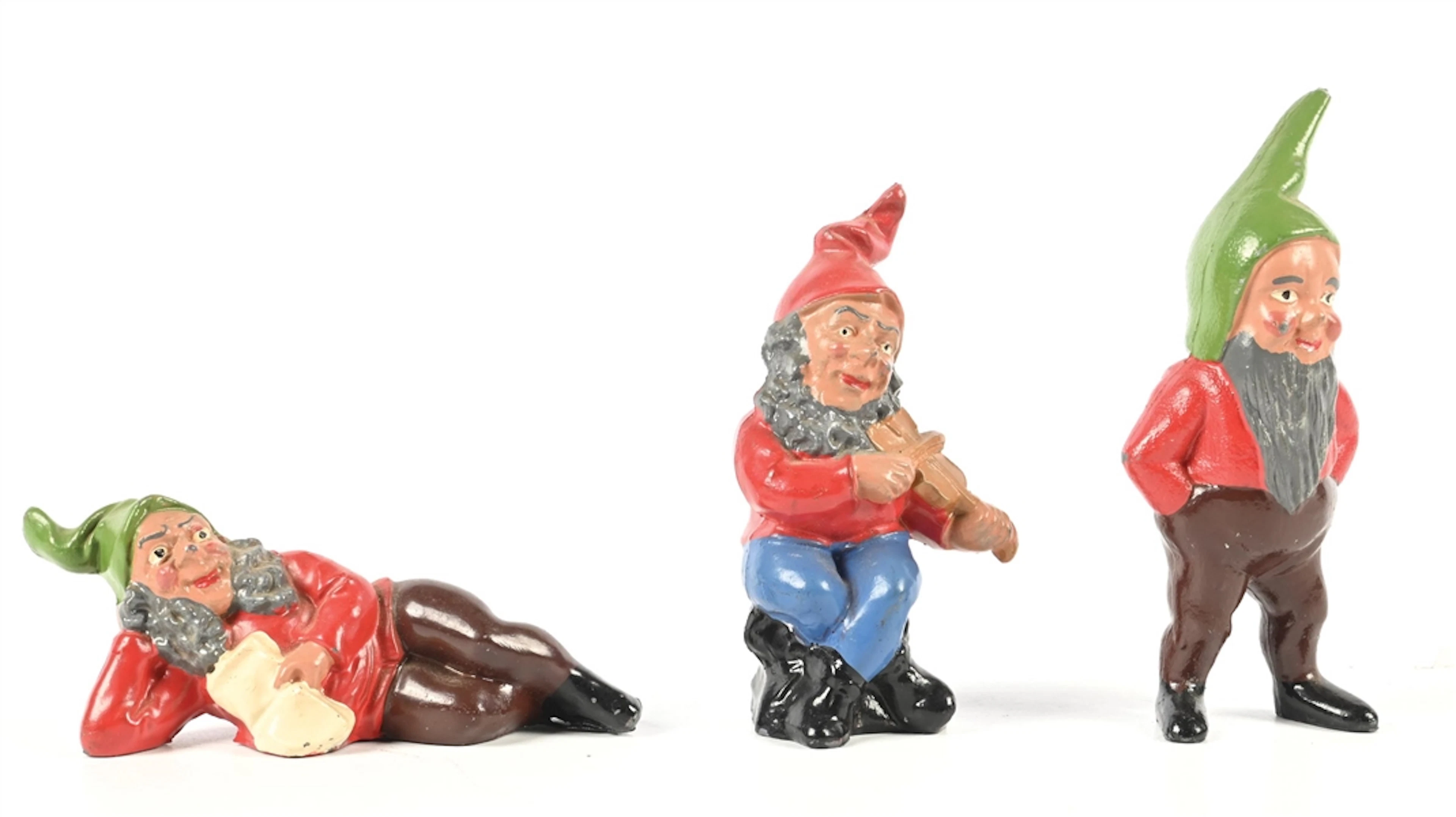 LOT OF 3: BRITAINS LARGE-SIZE GARDEN GNOMES