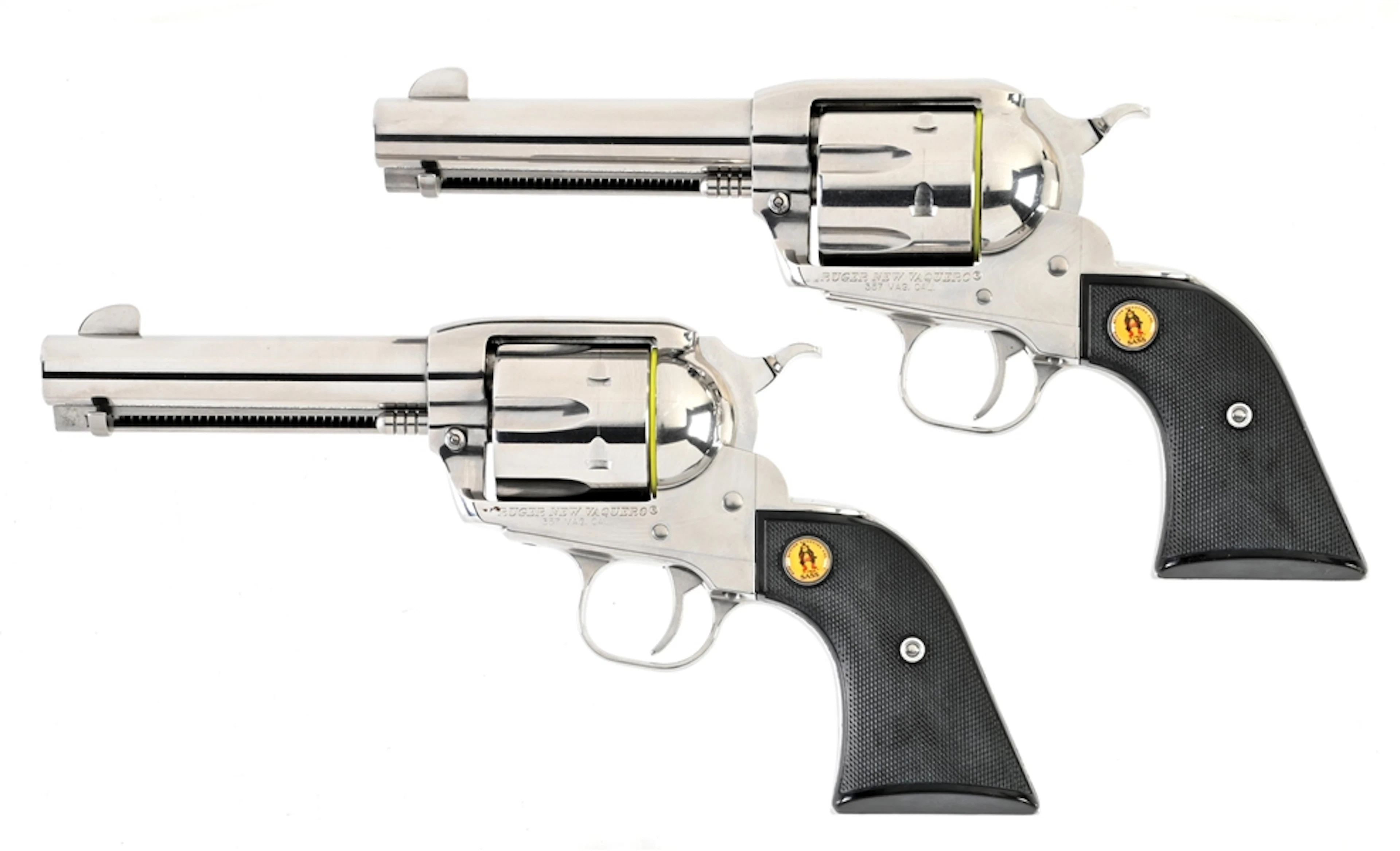 (M) CASED PAIR OF SPECIAL EDITION RUGER NEW VAQUERO SASS .357 MAGNUM