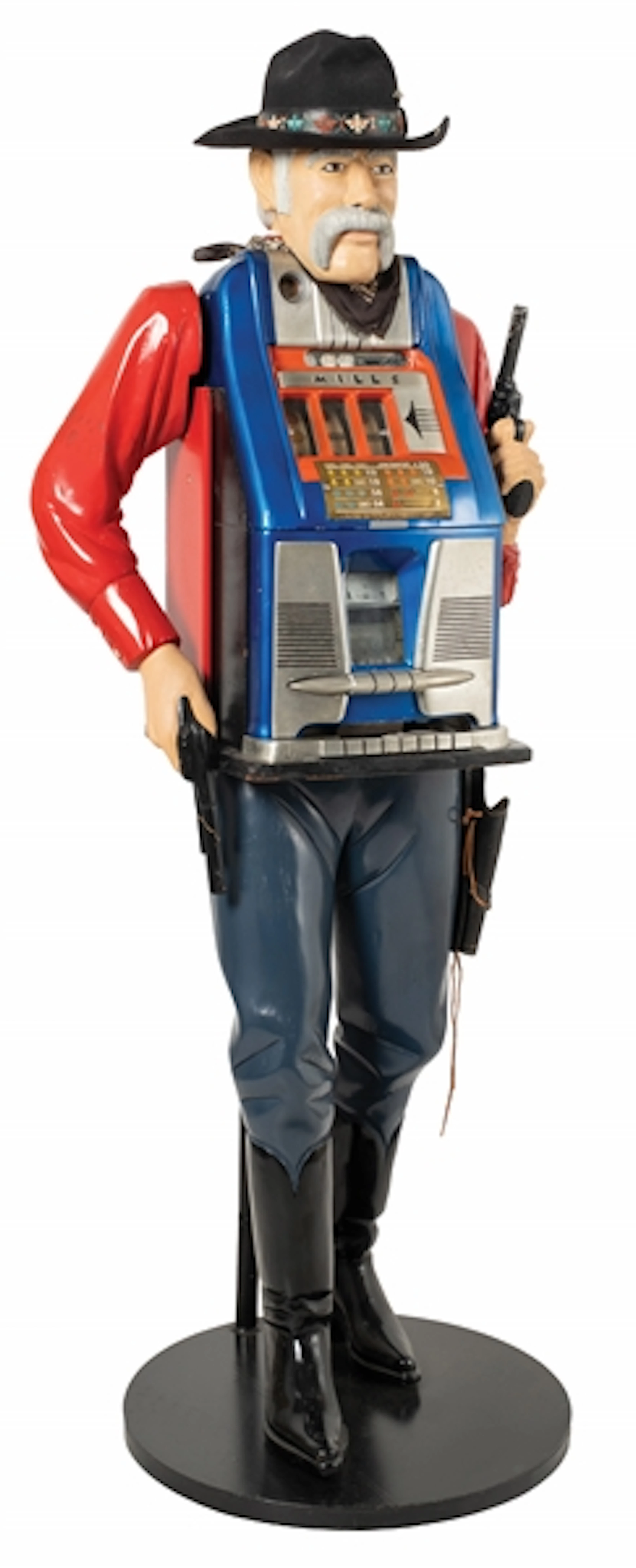 25¢ MILLS "HIGH TOP DICK DELONG BANDIT SLOT MACHINE