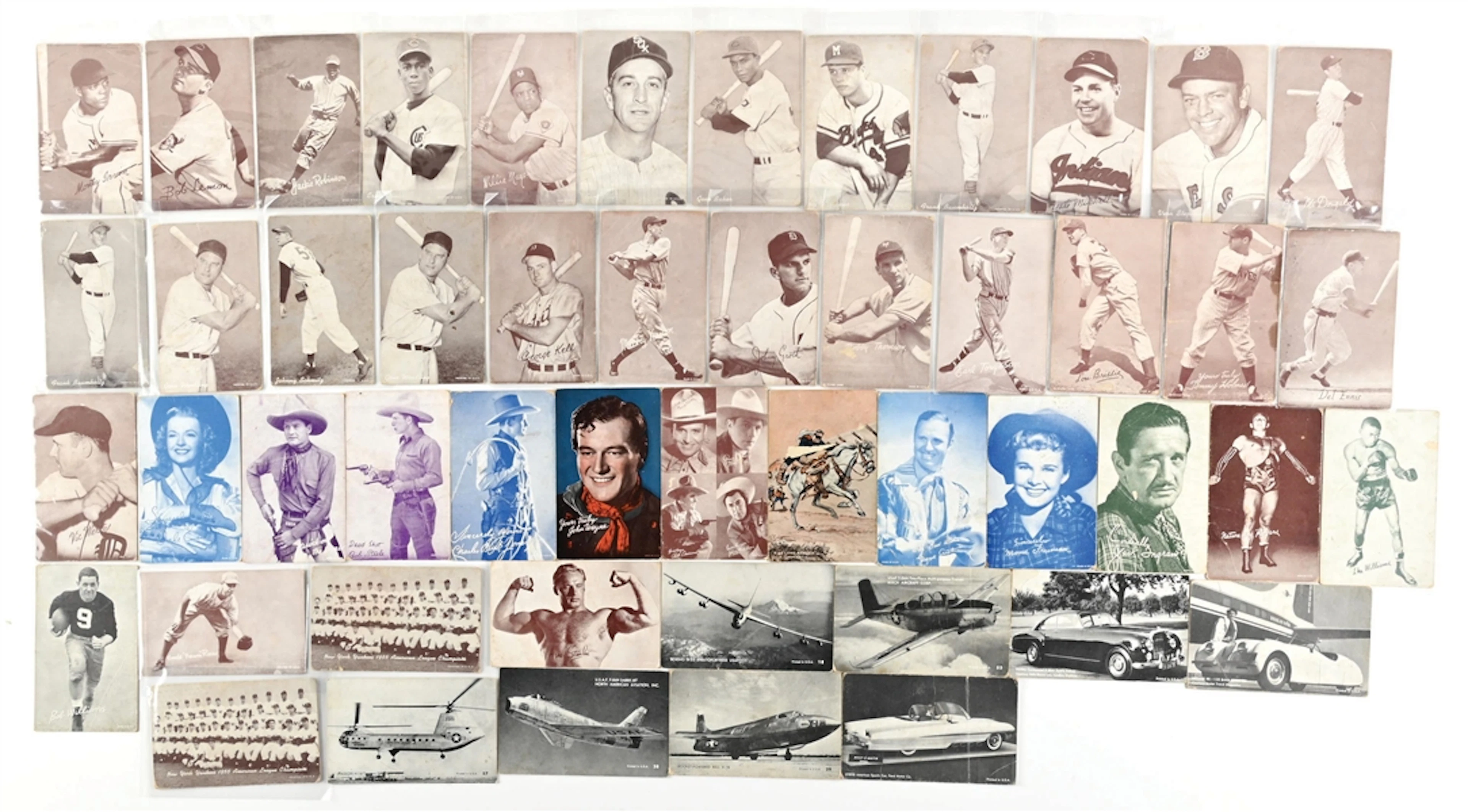 LOT OF 50: EXHIBIT CARDS INCLUDING JACKIE ROBINSON