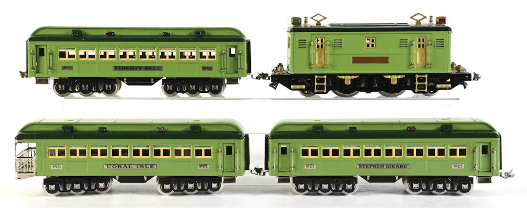 REPRODUCTION LIONEL STANDARD GA. NO.9E BILD-A-LOCO ELECTRIC PASSENGER SET