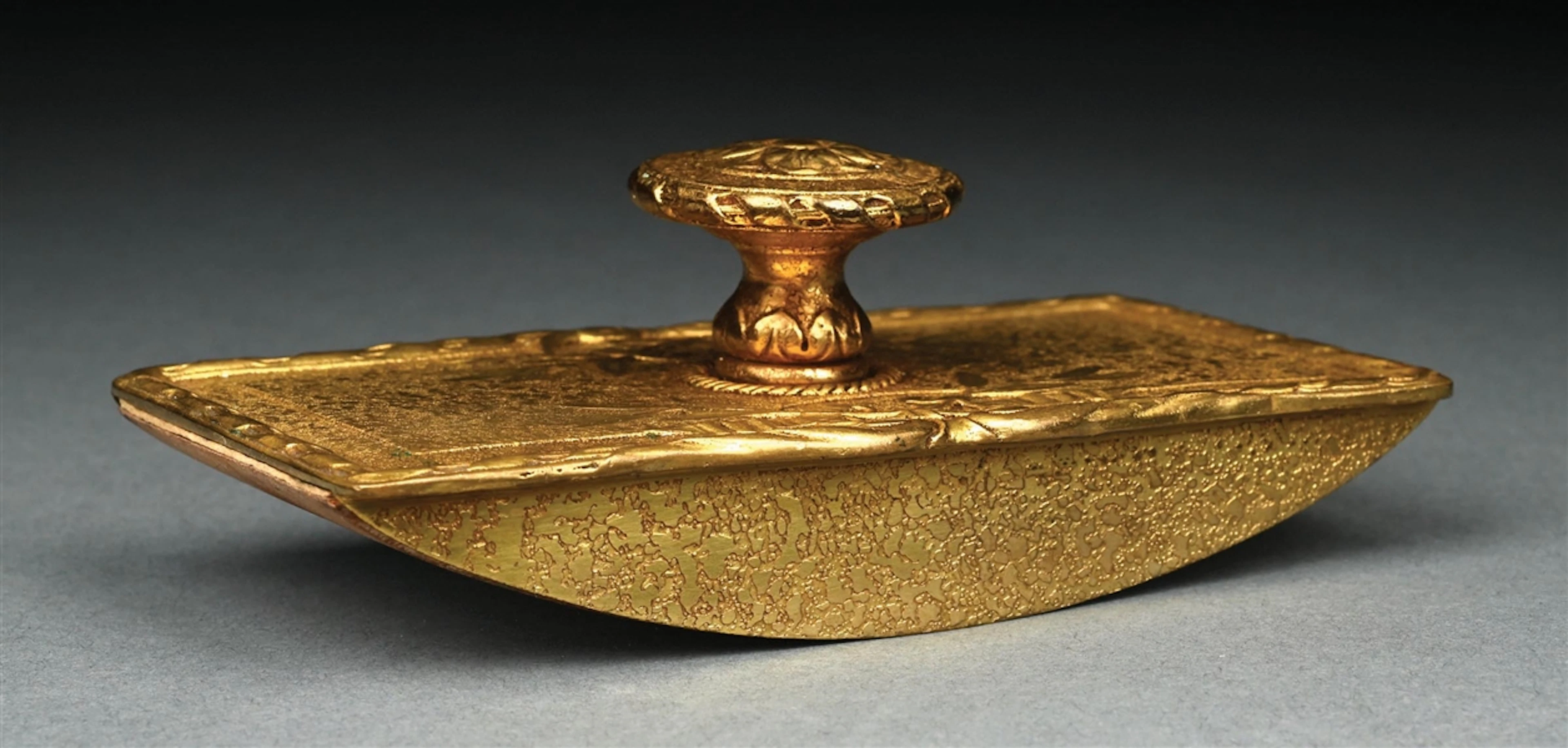 TIFFANY STUDIOS GOLD ROCKER BLOTTER