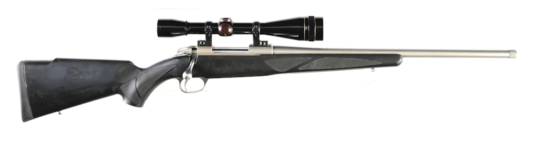 (M) STAINLESS SAKO MODEL 85S BOLT ACTION RIFLE W/SCOPE
