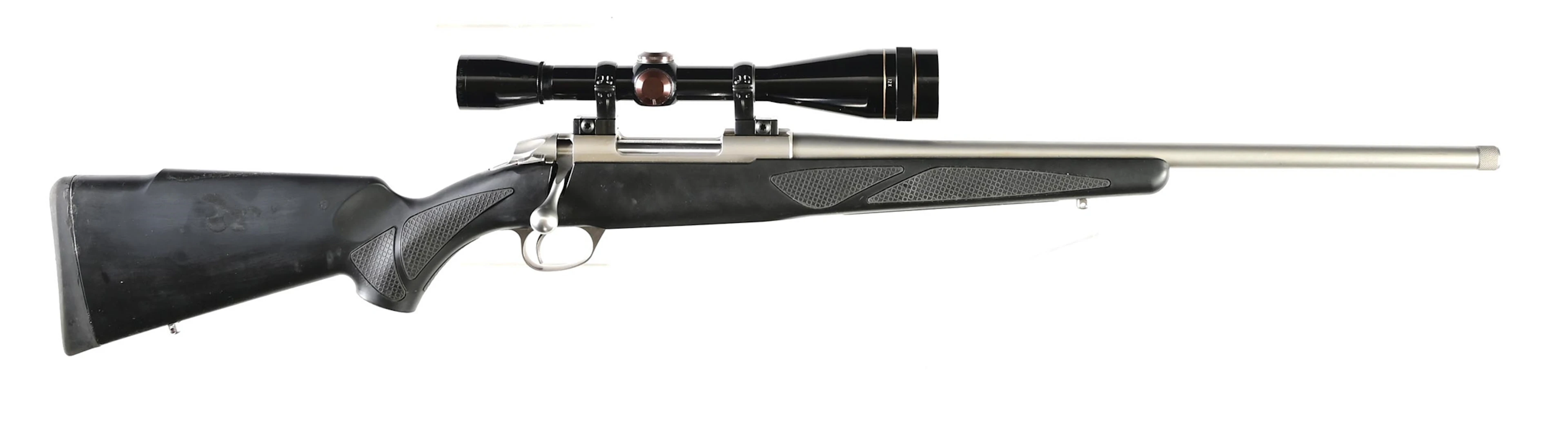 (M) STAINLESS SAKO MODEL 85S BOLT ACTION RIFLE W/SCOPE