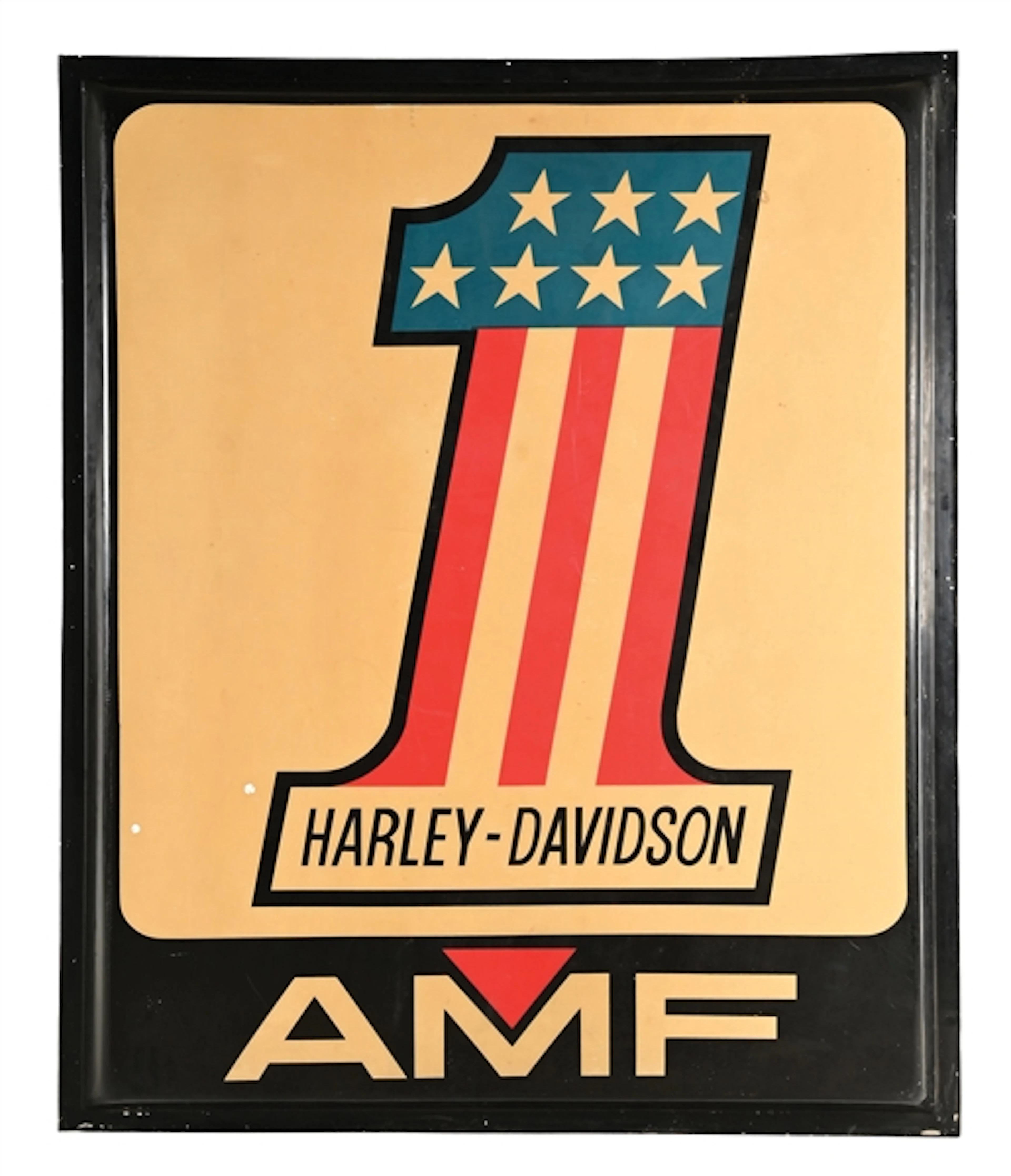 HARLEY DAVIDSON MOTORCYCLES EMBOSSED PLASTIC DEALERSHIP SIGN