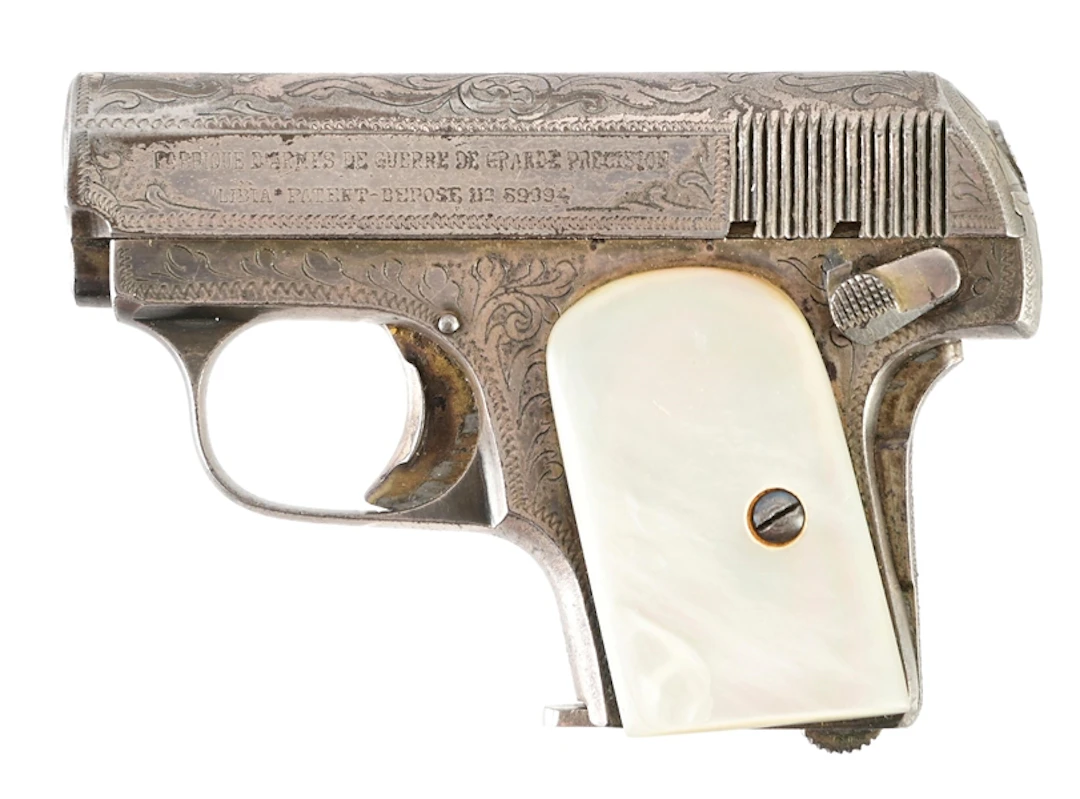 (C) ENGRAVED & SILVER PLATED FABRIQUE D'ARMS DE GUERRE DE GRANDE PRECISION
