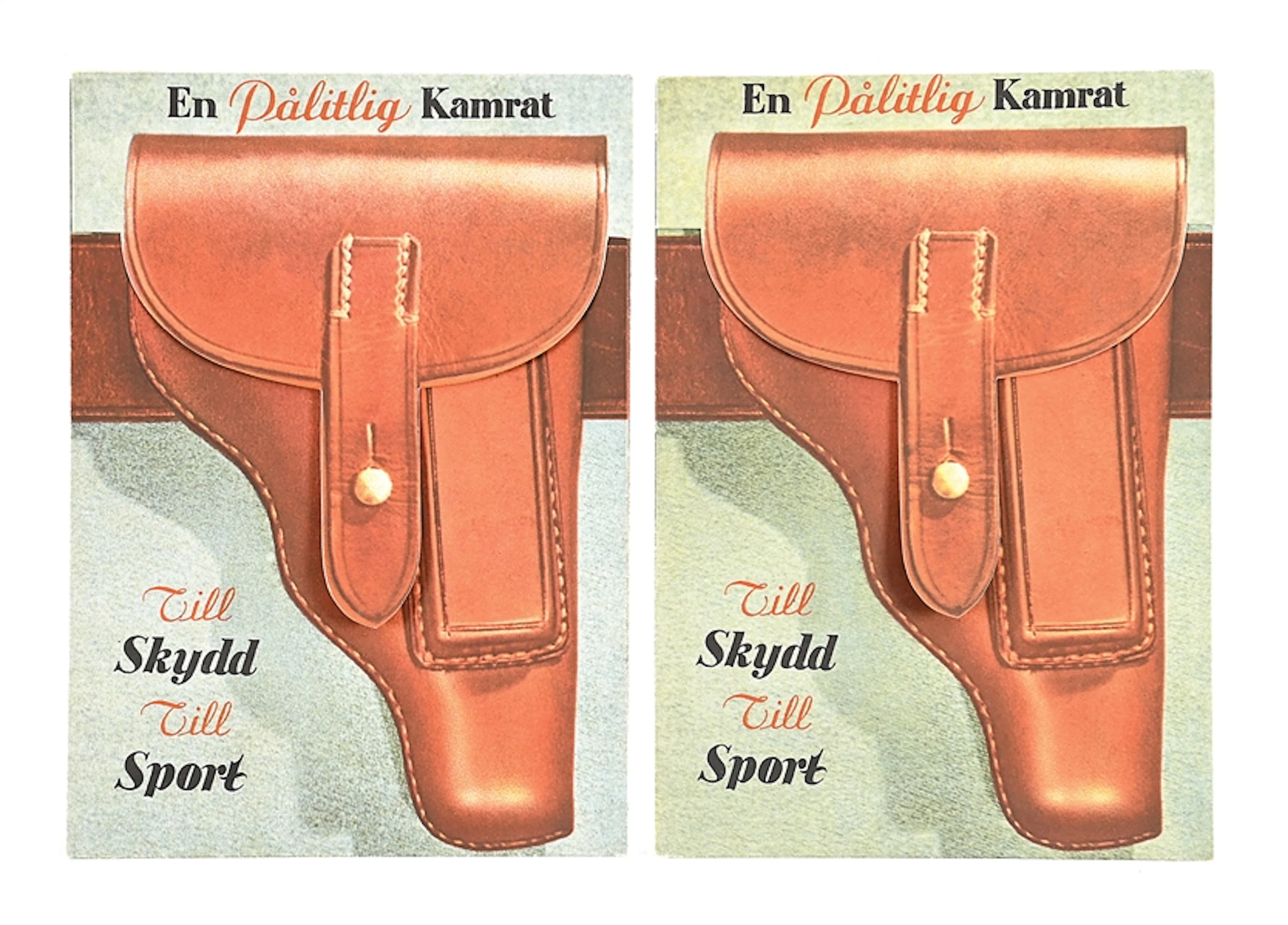 PAIR OF RARE PRE-WAR SWEDISH WALTHER PPK SALES BROCHURES.