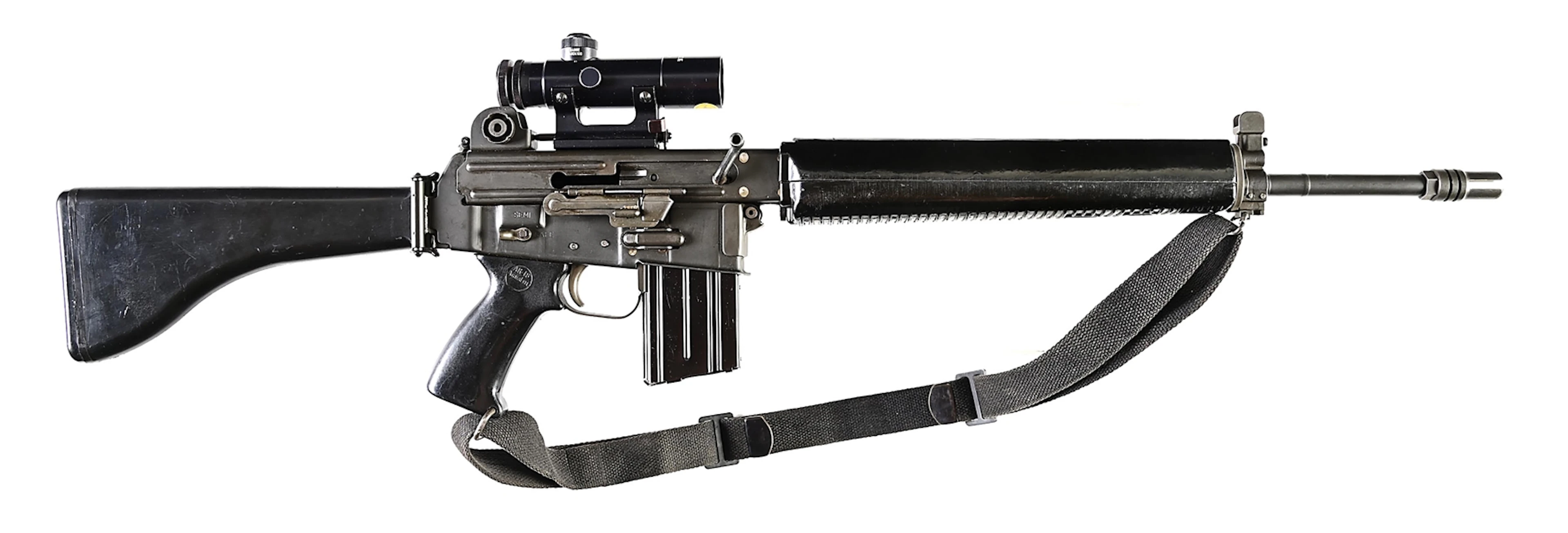 (C) PRE-BAN COSTA MESA ARMALITE AR-180 SEMI-AUTOMATIC RIFLE WITH SIGHT.