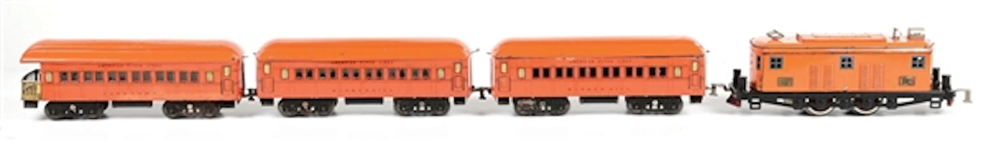 PRE-WAR AMERICAN FLYER STANDARD GA. NO. 4000 ELECTRIC LOCOMOTIVE 3-CAR