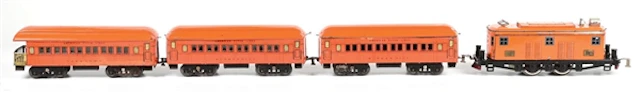 PRE-WAR AMERICAN FLYER STANDARD GA. NO. 4000 ELECTRIC LOCOMOTIVE 3-CAR