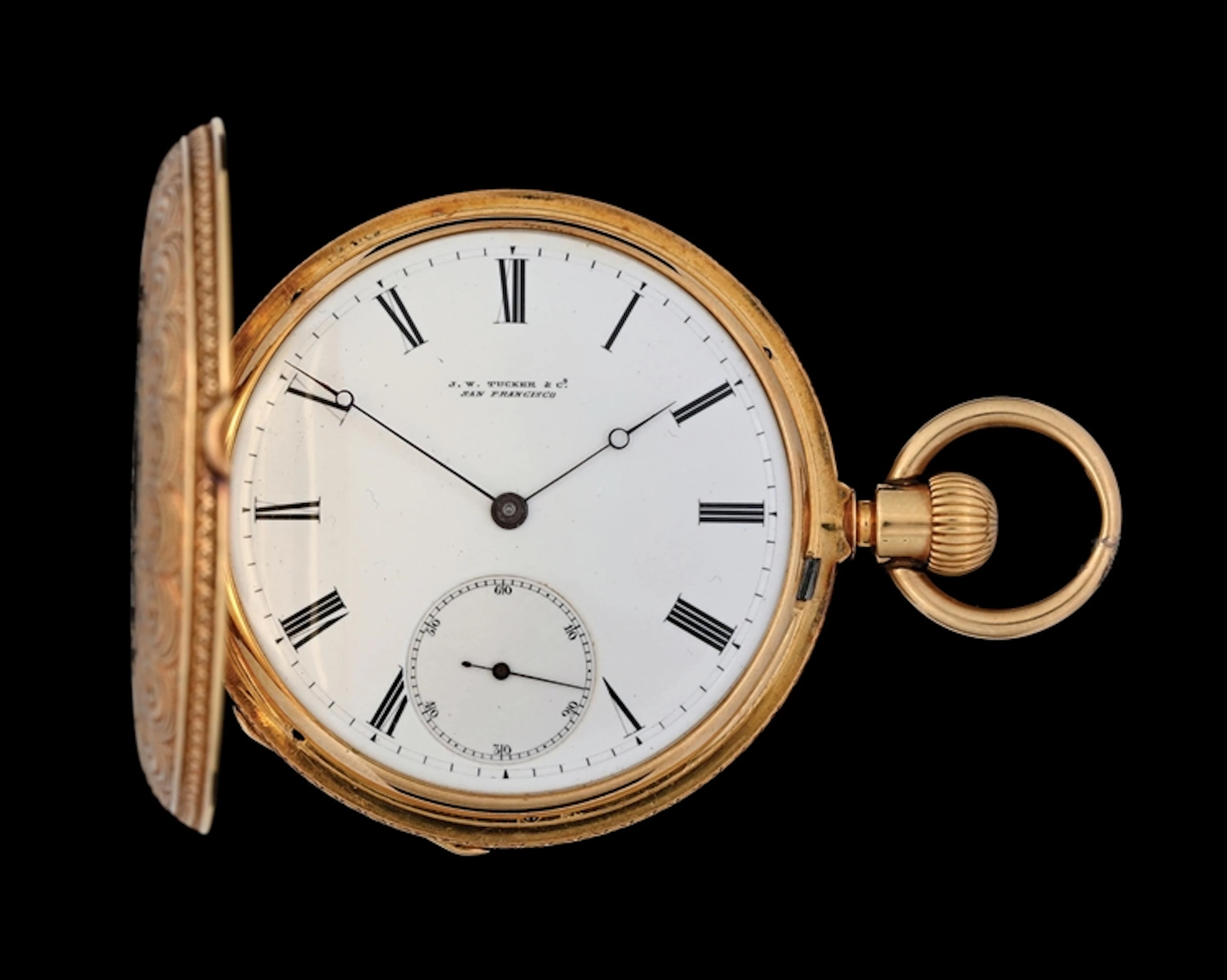 18K PATEK PHILIPPE FOR J.W. TUCKER & CO, SAN FRANCISCO H/C POCKET WATCH, C.1867