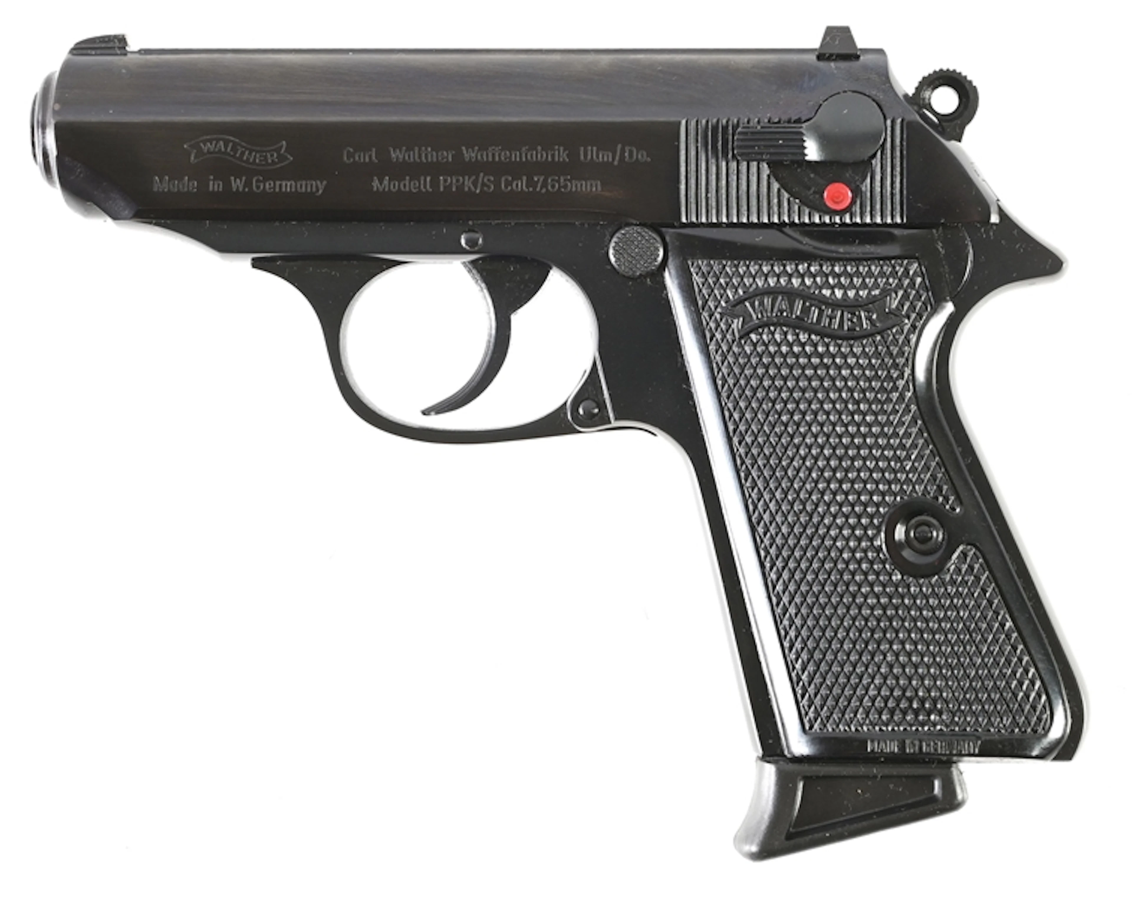 (C) INTERARMS GERMAN WALTHER PPK/S .32 SEMI AUTOMATIC PISTOL WITH BOX.