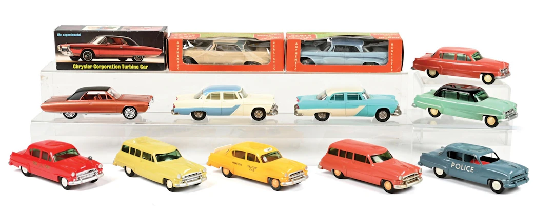 LOT OF 12: 1950S-1960S ERA CHRYSLER AND PLYMOUTH ASSORTED PROMOTIONAL MODELS